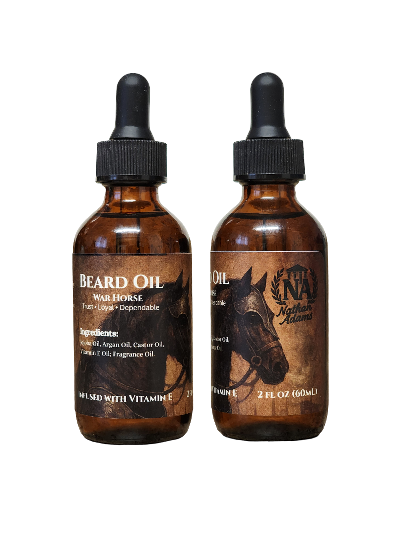 War Horse Beard Oil with Vitamin E – Stop Itch, Soften Beard & Fight Dry Skin and Dandruff