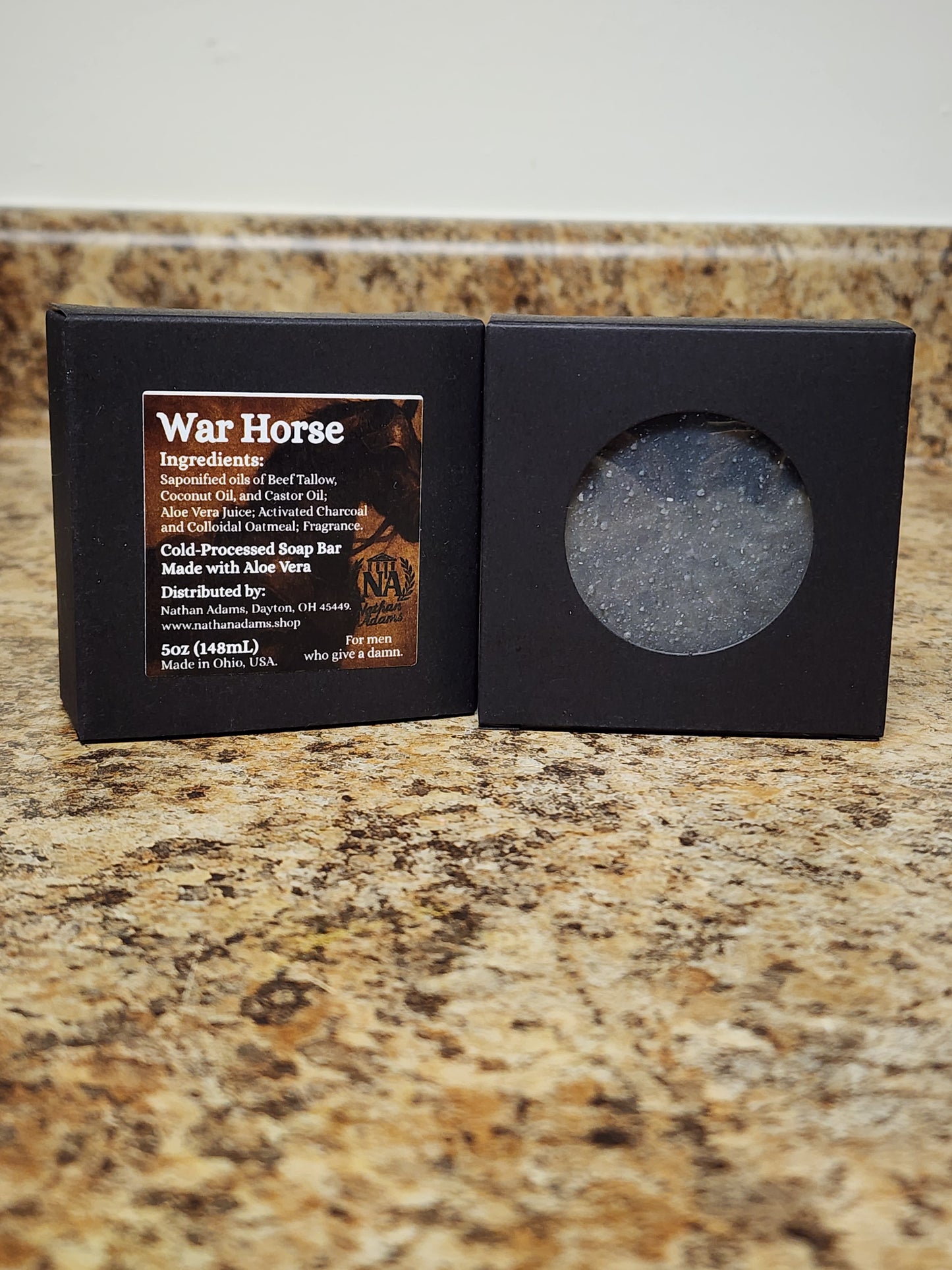 War Horse Beef Tallow & Charcoal Soap – Deep-Cleansing Cold Process Bar for Men