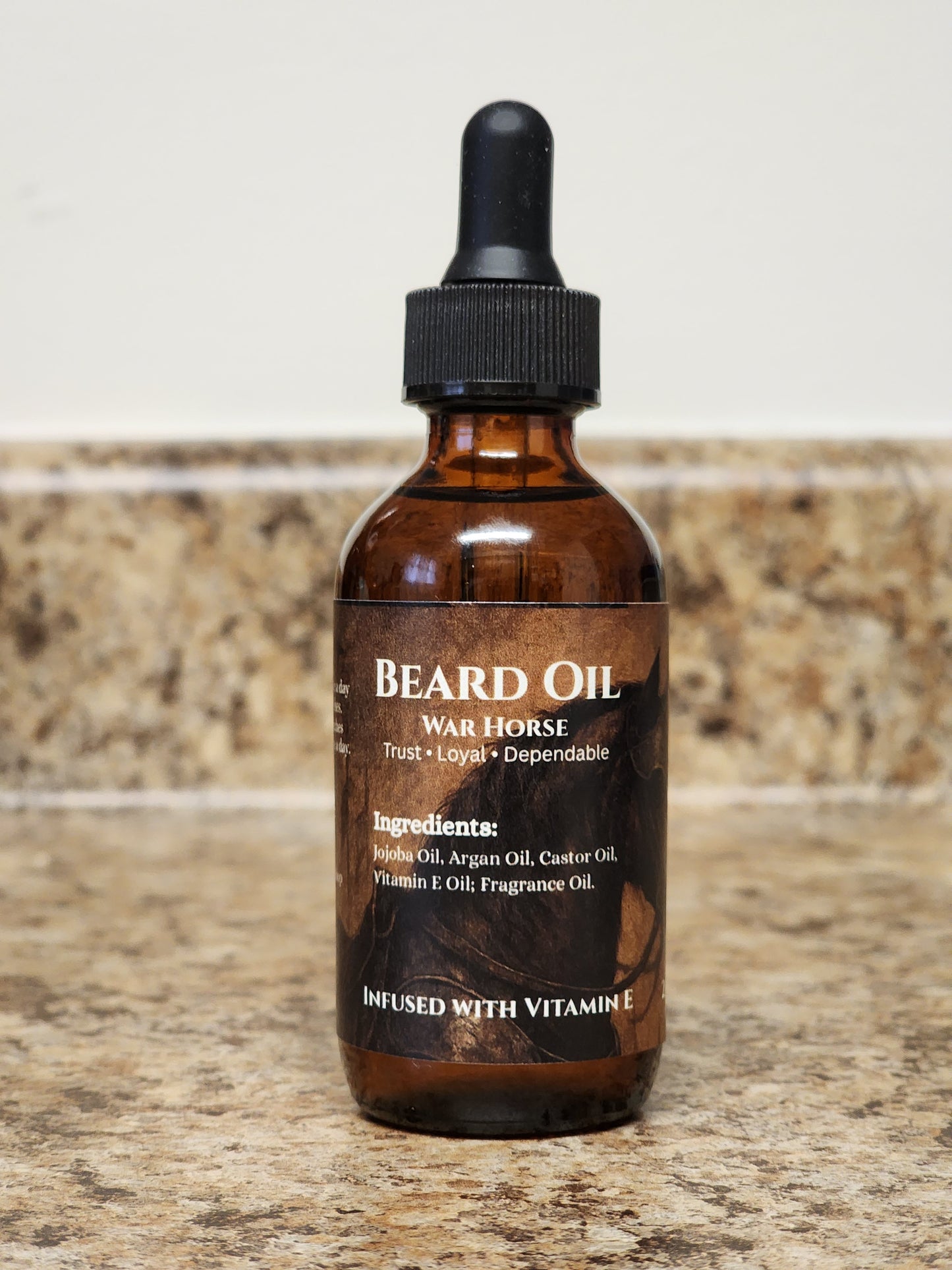 War Horse Beard Oil with Vitamin E – Stop Itch, Soften Beard & Fight Dry Skin and Dandruff
