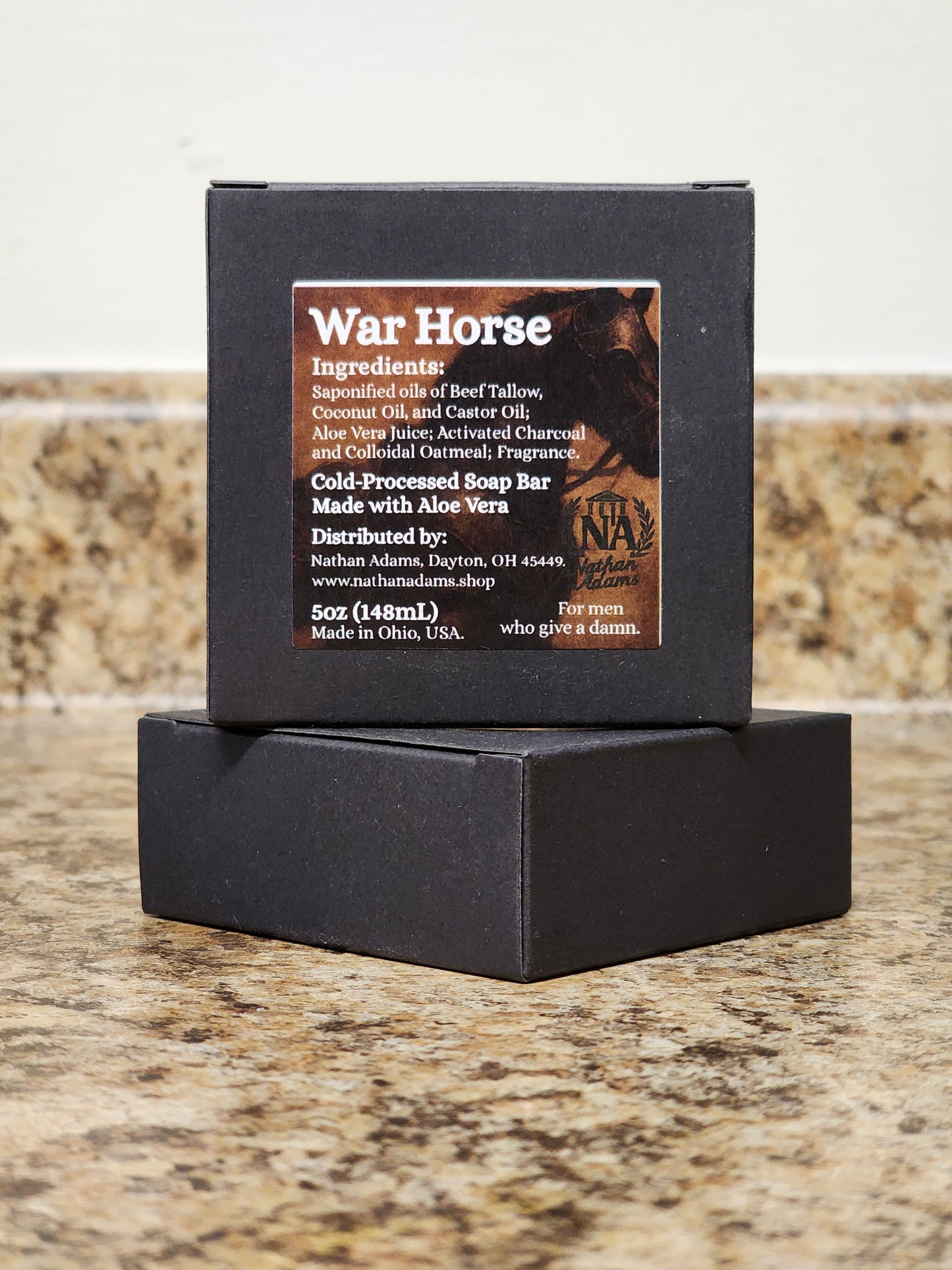 War Horse Beef Tallow & Charcoal Soap – Deep-Cleansing Cold Process Bar for Men