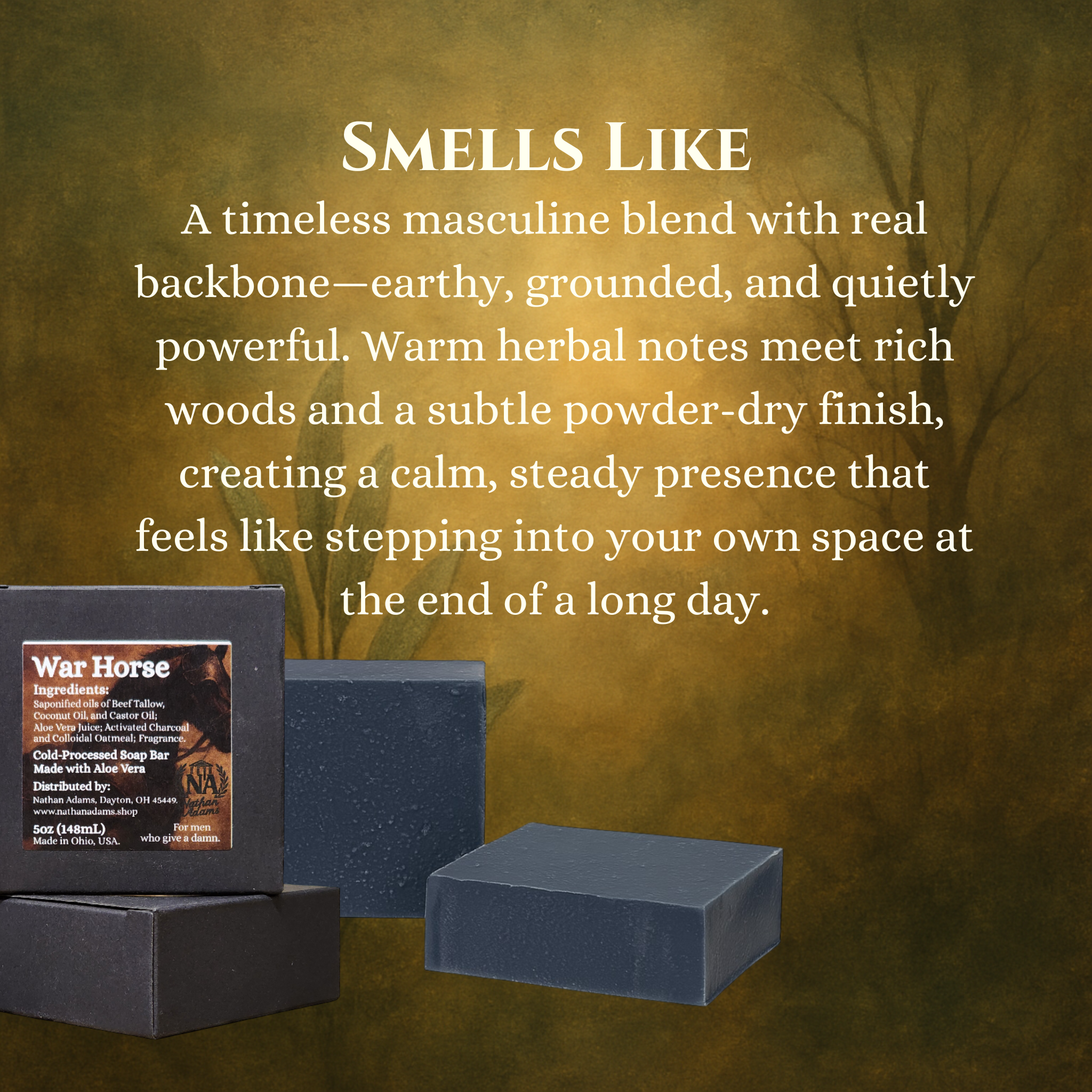 Description of the smell of bar soap.